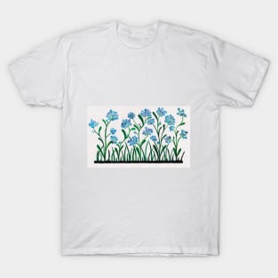 Watercolor - Forget me not flower T-Shirt